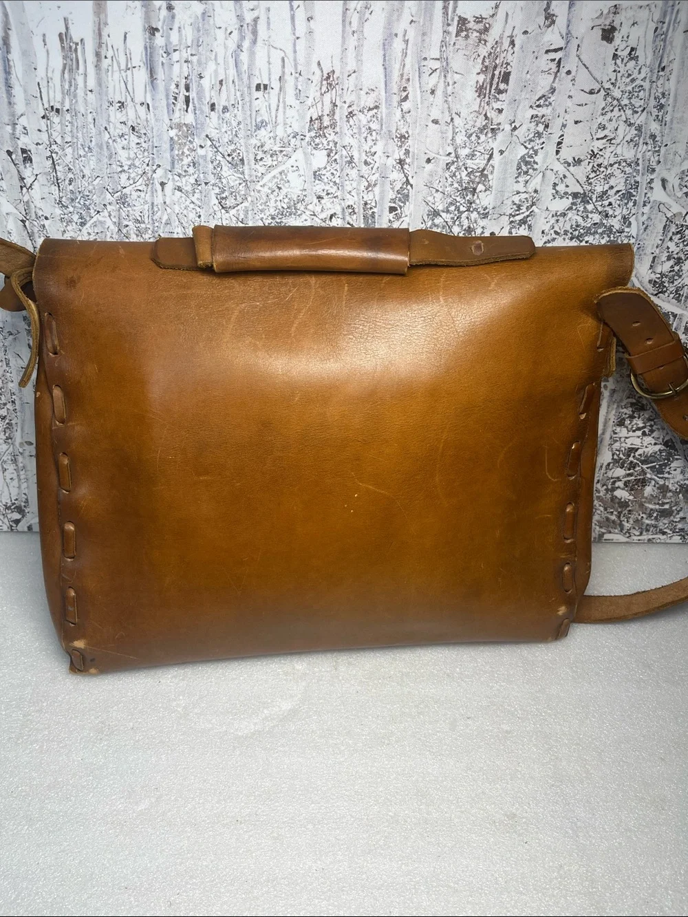 Vintage Leather Handmade Messenger Bag
